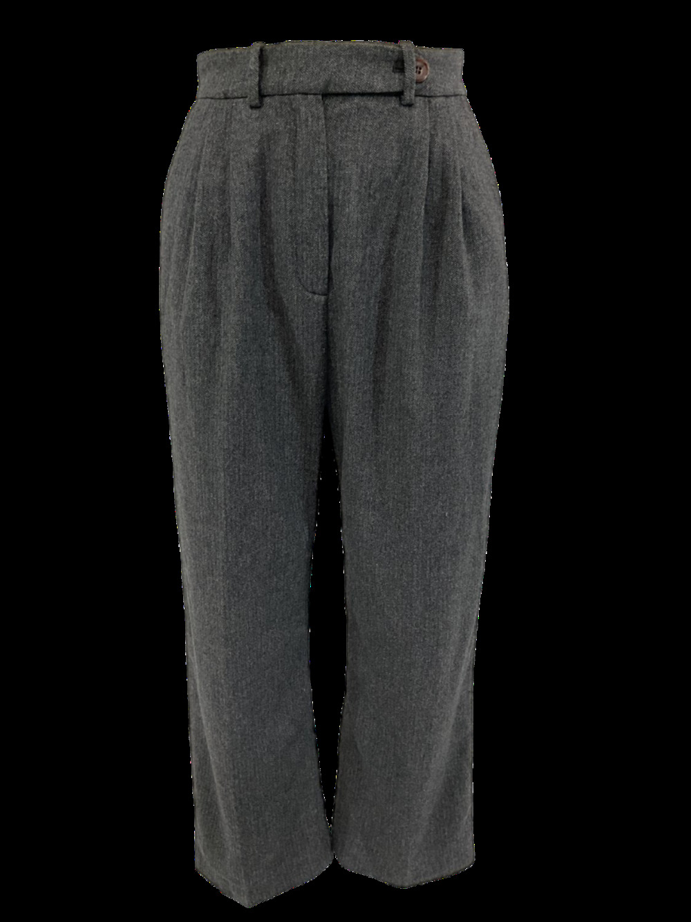 & Other Stories Pleated Gray Tweed Trousers Size 4